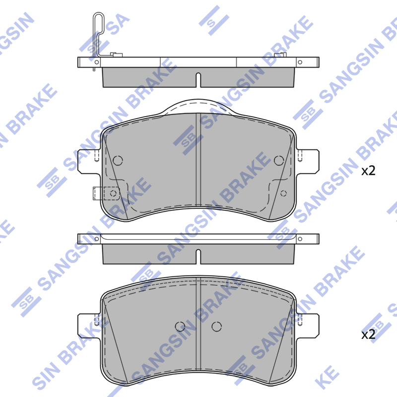 Передние тормозные колодки Sangsin SP2664