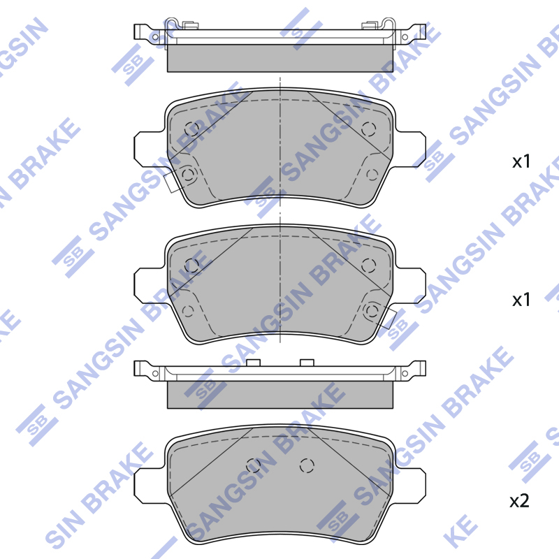 Передние тормозные колодки Sangsin SP2665