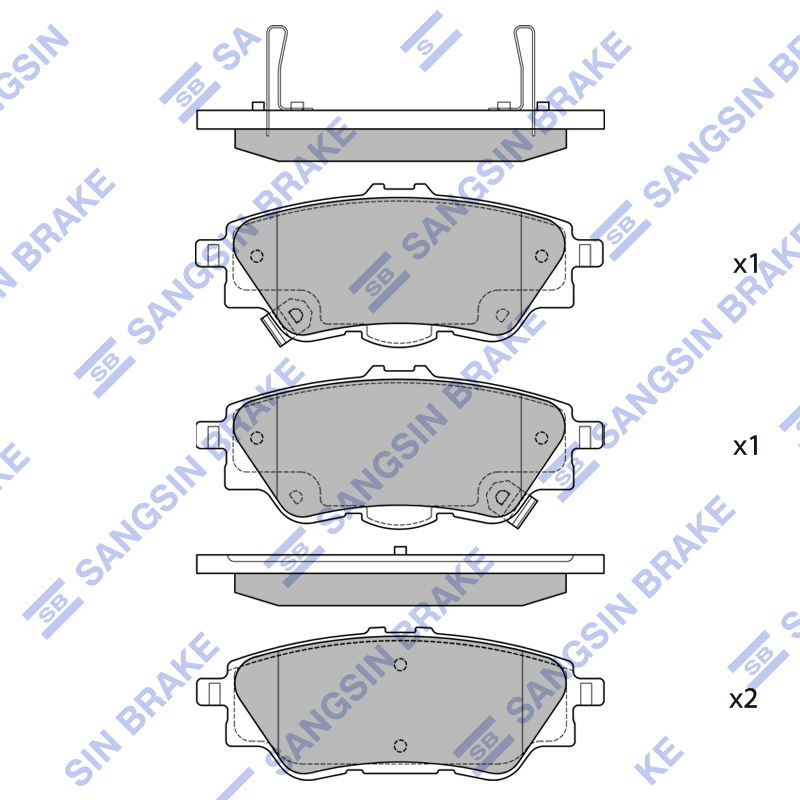 Передние тормозные колодки Sangsin SP2666