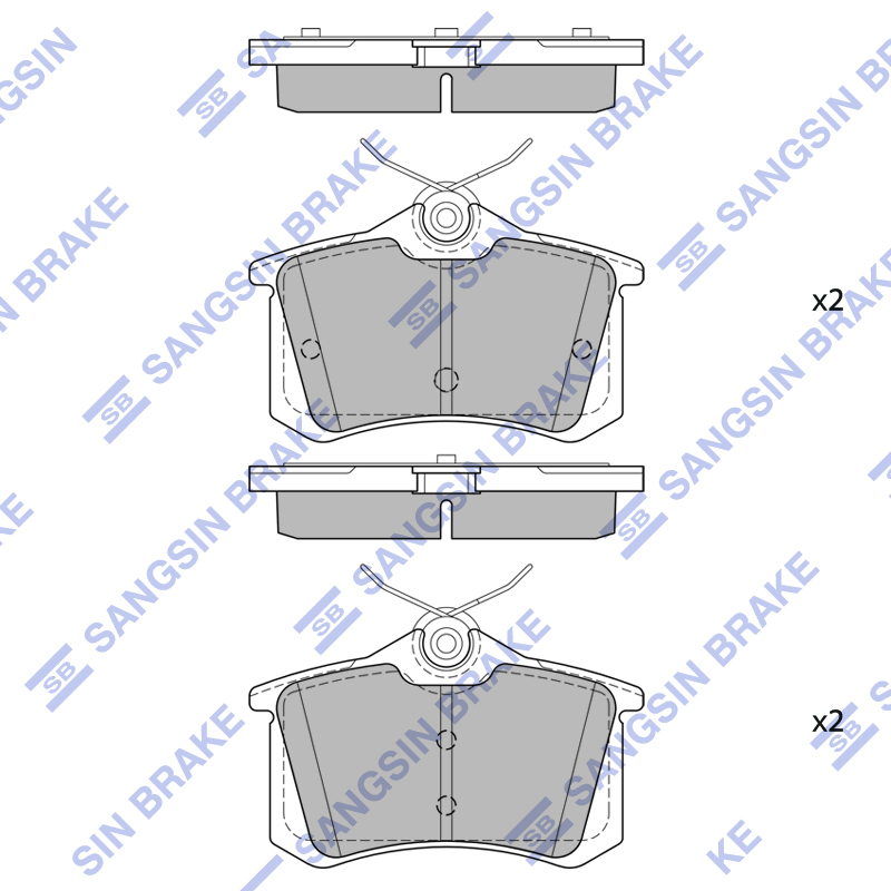 Передние тормозные колодки Sangsin SP2667
