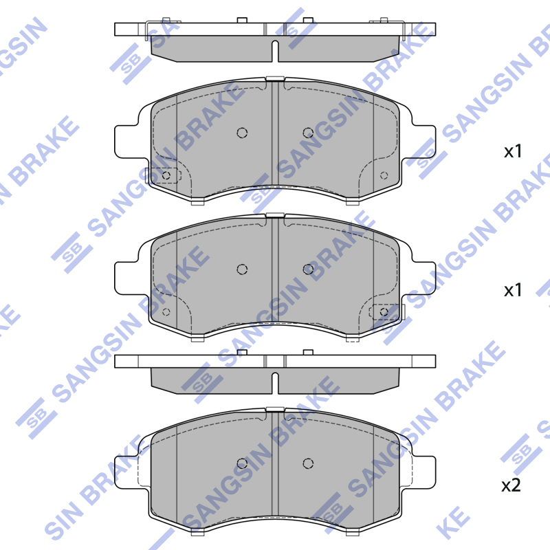 Передние тормозные колодки Sangsin SP2671