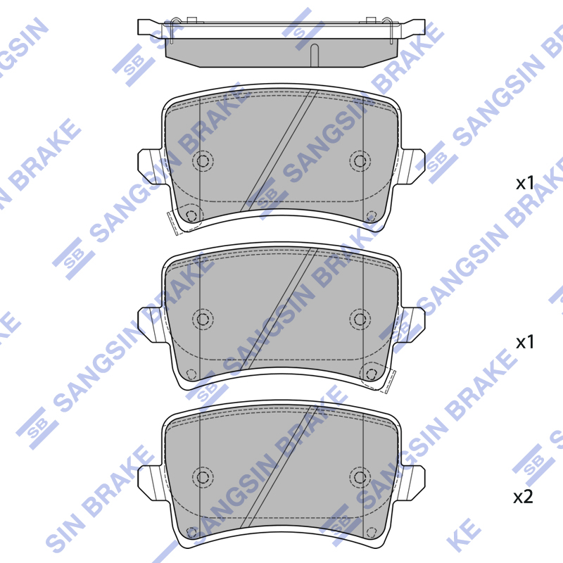 Передние тормозные колодки Sangsin SP2673
