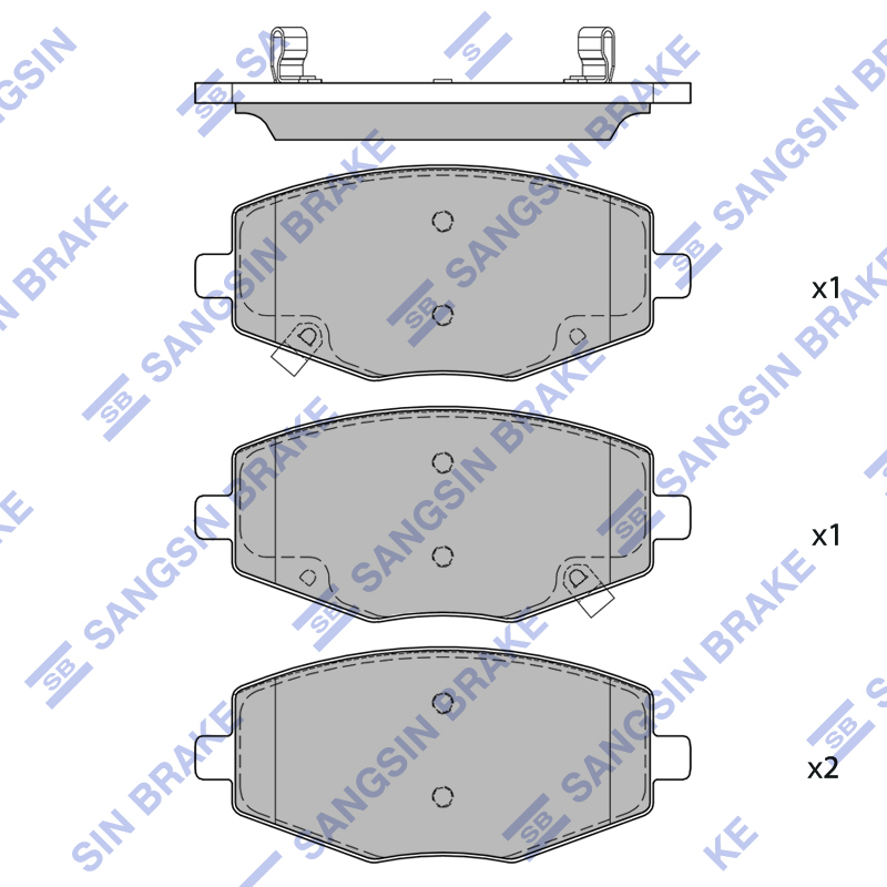 Передние тормозные колодки Sangsin SP2684