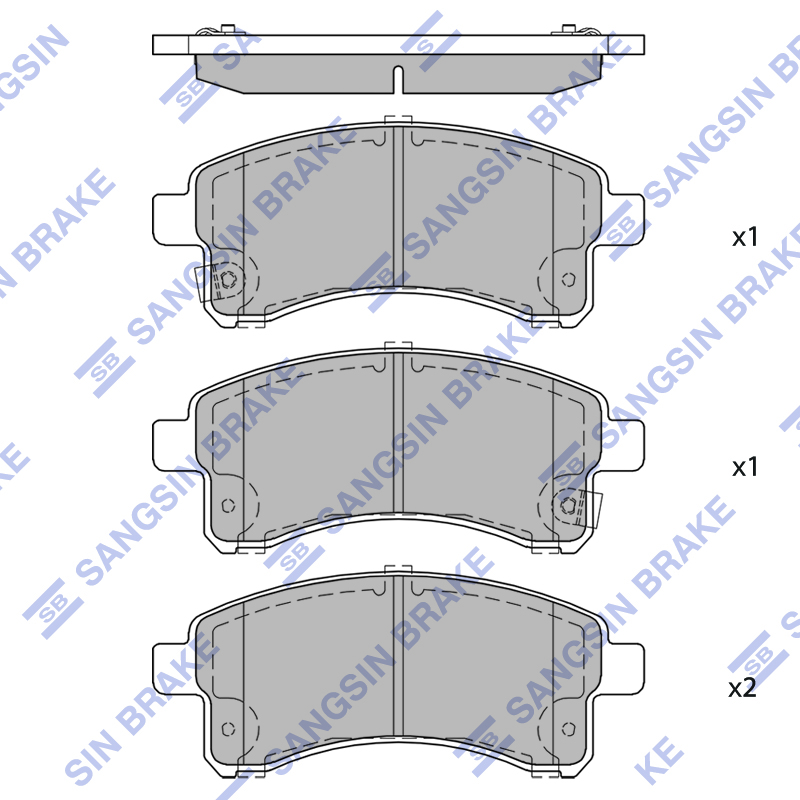 Передние тормозные колодки Sangsin SP2688