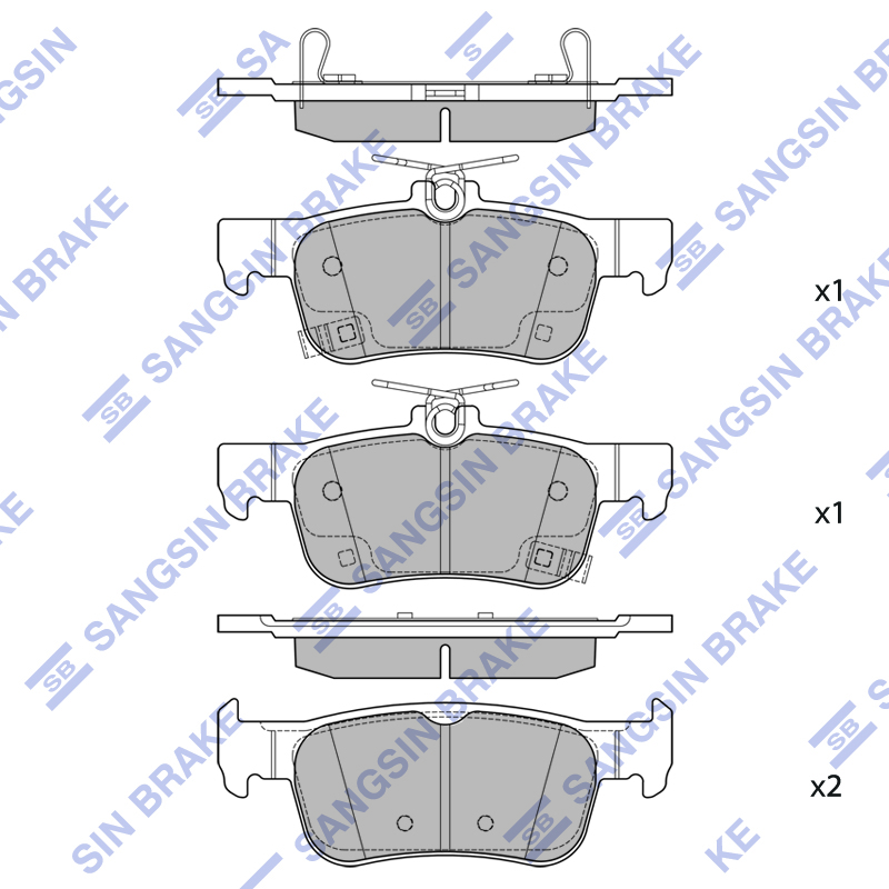 Передние тормозные колодки Sangsin SP2689