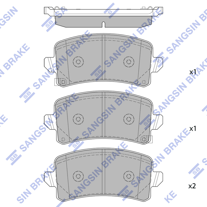 Задние тормозные колодки Sangsin SP2692
