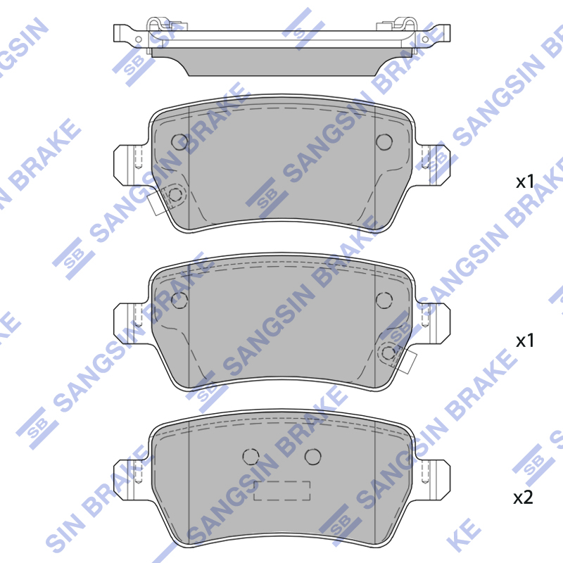 Задние тормозные колодки Sangsin SP2695