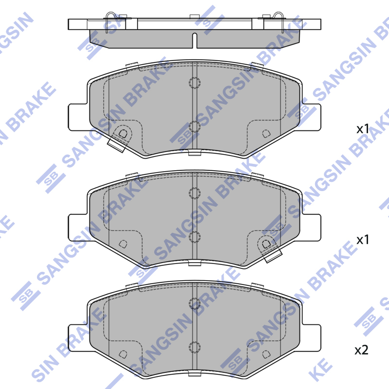 Передние тормозные колодки Sangsin SP2697