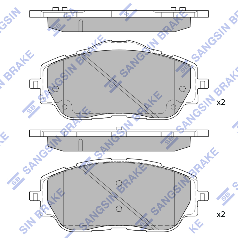 Передние тормозные колодки Sangsin SP2698