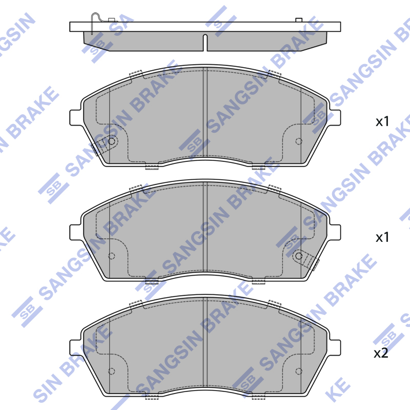Передние тормозные колодки Sangsin SP2704