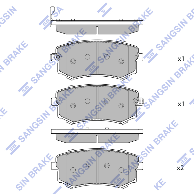 Передние тормозные колодки Sangsin SP2705