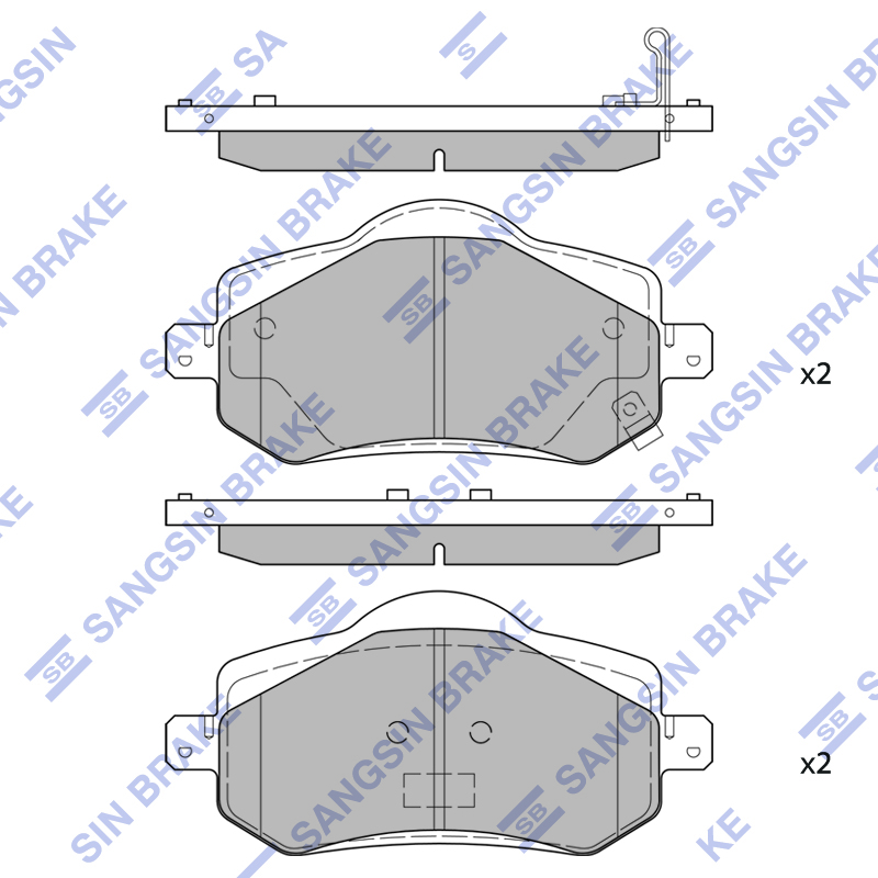 Передние тормозные колодки Sangsin SP2712