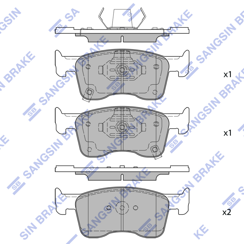 Передние тормозные колодки Sangsin SP2725