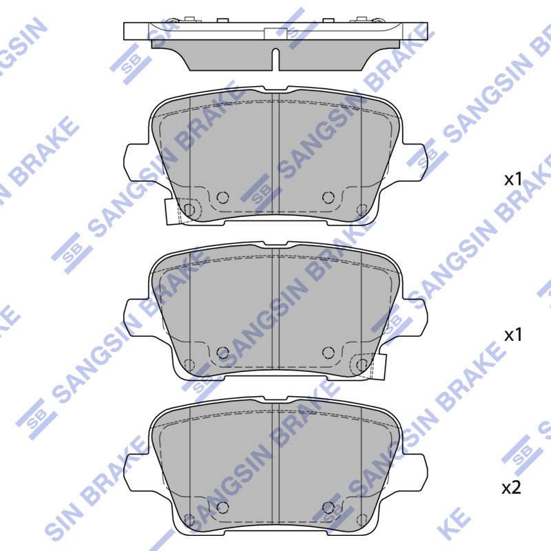 Задние тормозные колодки Sangsin SP2729