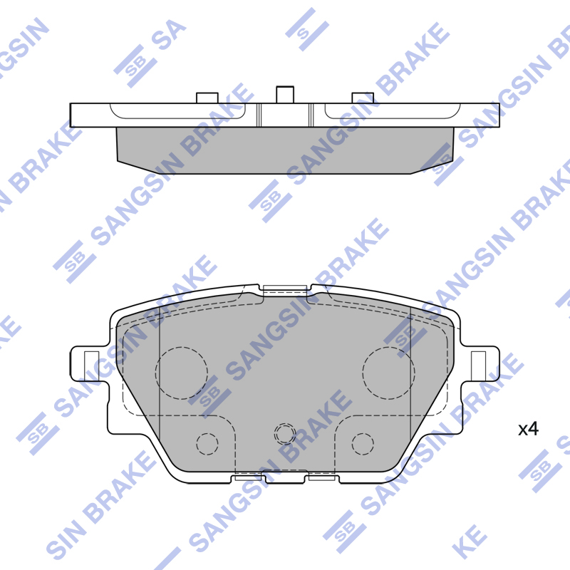 Передние тормозные колодки Sangsin SP2732