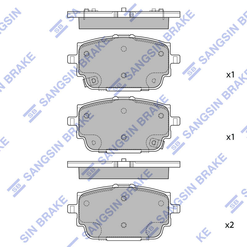 Передние тормозные колодки Sangsin SP2733