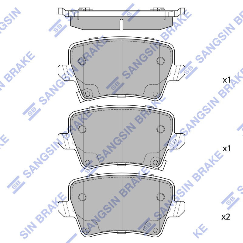 Передние тормозные колодки Sangsin SP2735