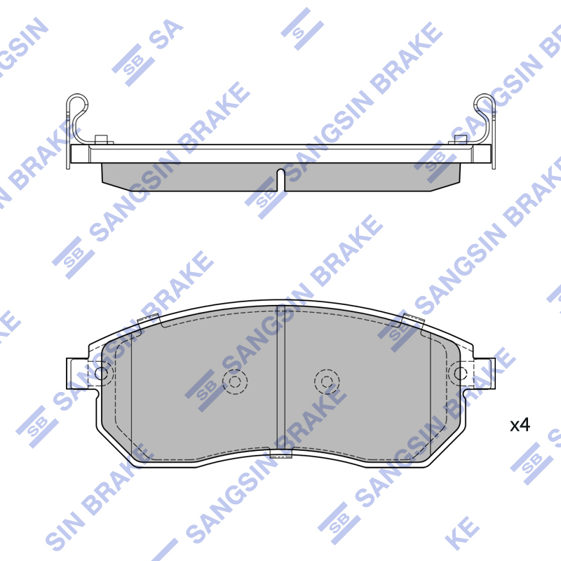 Передние тормозные колодки Sangsin SP2739