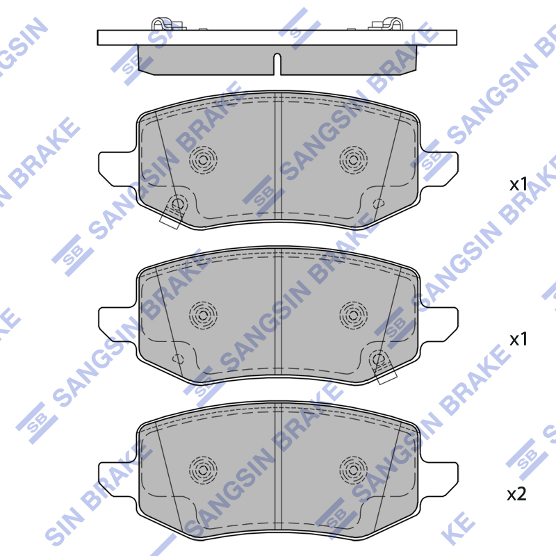 Задние тормозные колодки Sangsin SP2748