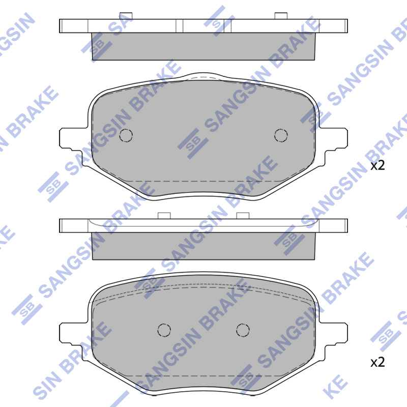 Передние тормозные колодки Sangsin SP2754