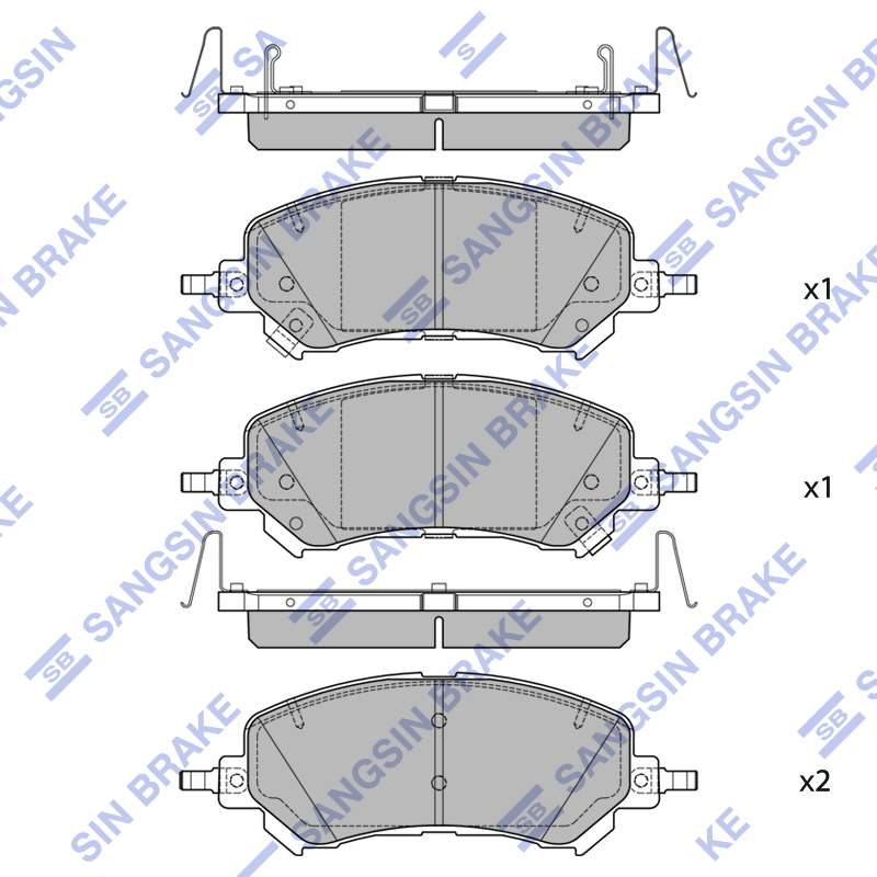 Передние тормозные колодки Sangsin SP2755