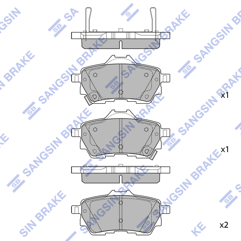 Передние тормозные колодки Sangsin SP2758