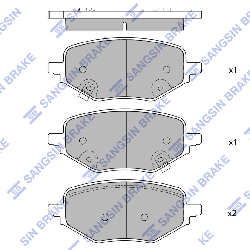 Передние тормозные колодки Sangsin SP2763