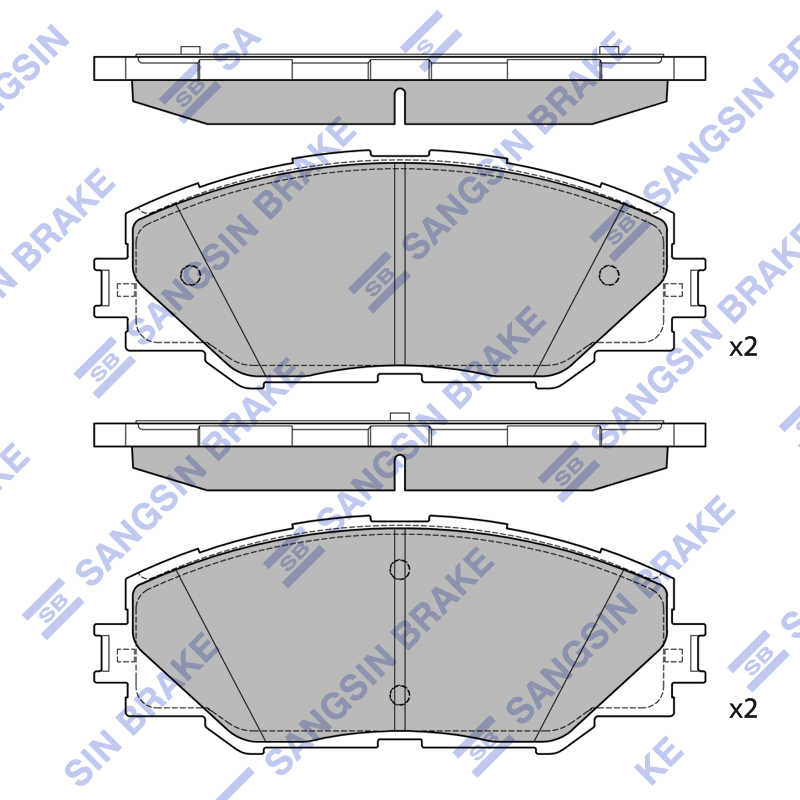 Передние тормозные колодки Sangsin SP2764