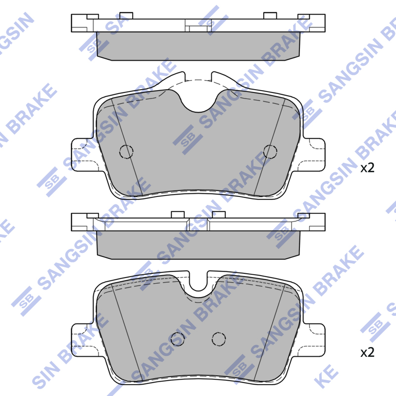 Задние тормозные колодки Sangsin SP2774