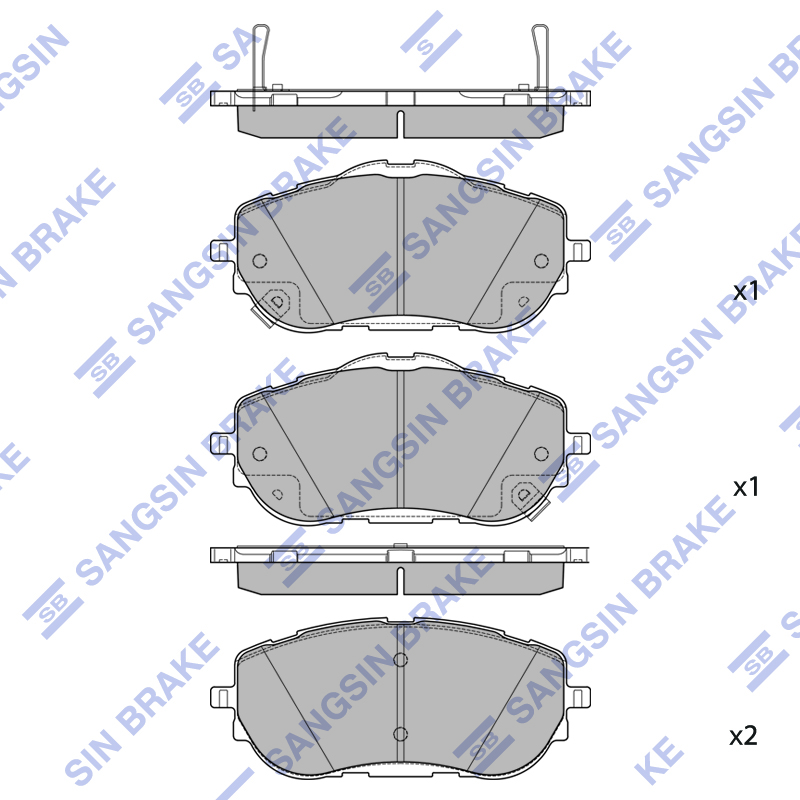 Передние тормозные колодки Sangsin SP2782