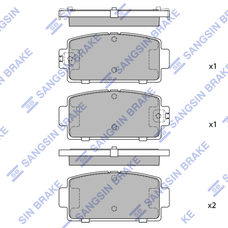 Передние тормозные колодки Sangsin SP2790