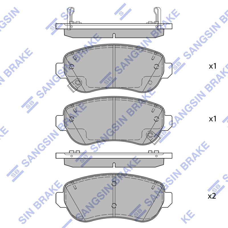 Передние тормозные колодки Sangsin SP2793