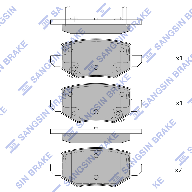 Задние тормозные колодки Sangsin SP2794
