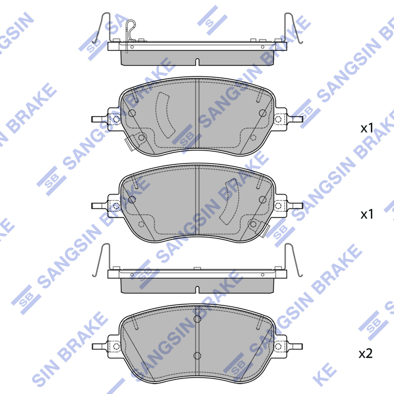Передние тормозные колодки Sangsin SP2796