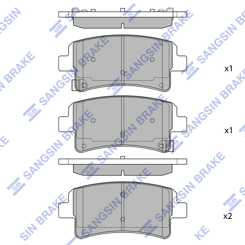 Передние тормозные колодки Sangsin SP2797