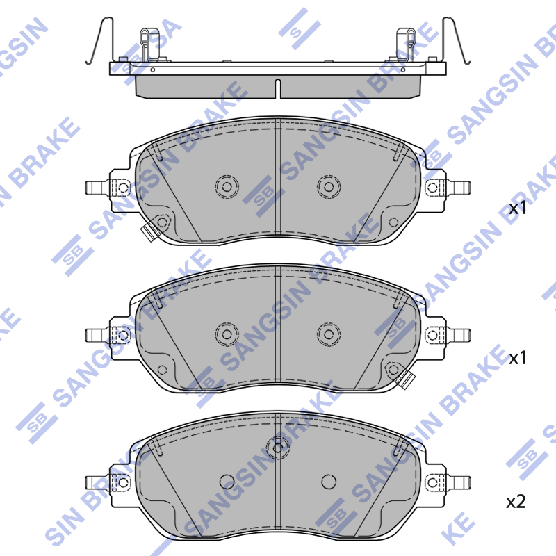 Передние тормозные колодки Sangsin SP2800