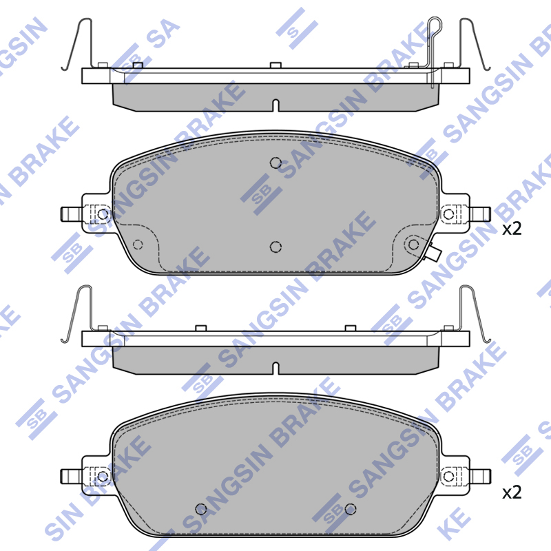 Передние тормозные колодки Sangsin SP2802