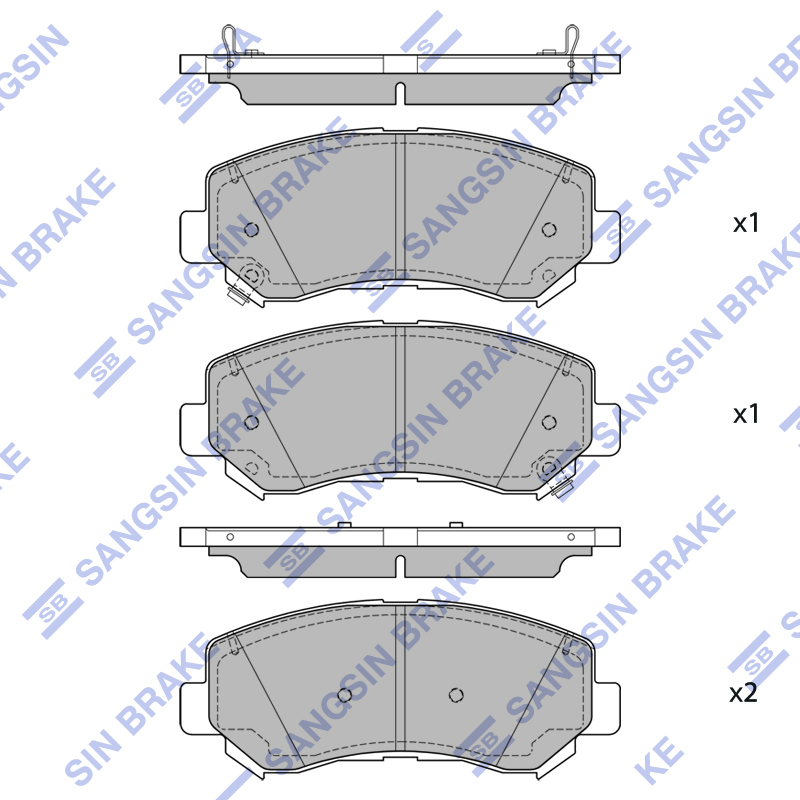 Передние тормозные колодки Sangsin SP2807