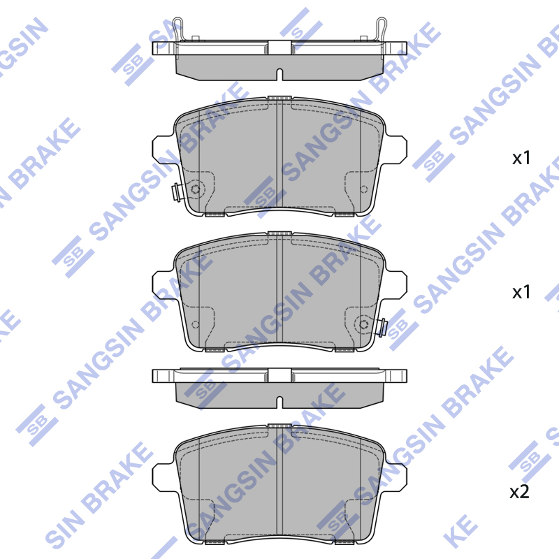 Передние тормозные колодки Sangsin SP2808