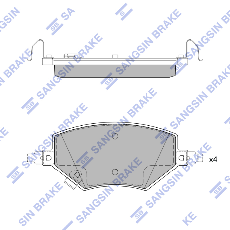Передние тормозные колодки Sangsin SP2809