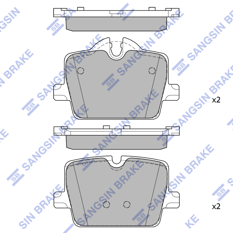 Задние тормозные колодки Sangsin SP2821