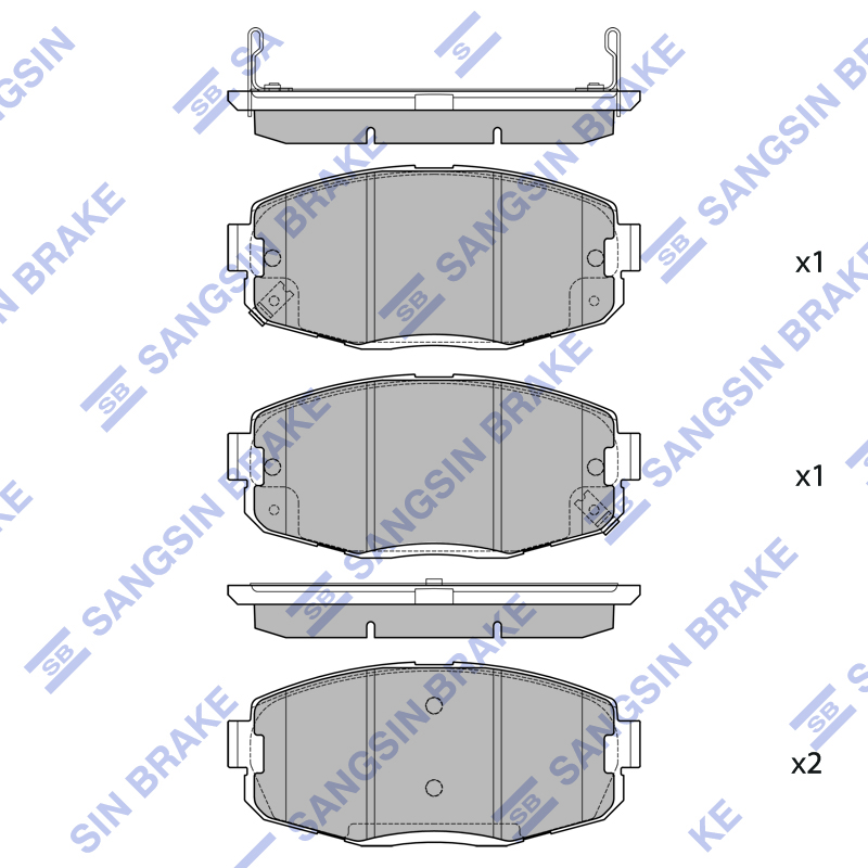 Передние тормозные колодки Sangsin SP2822