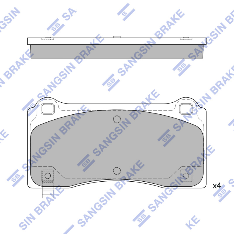 Передние тормозные колодки Sangsin SP2824