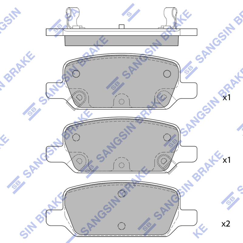 Передние тормозные колодки Sangsin SP2825