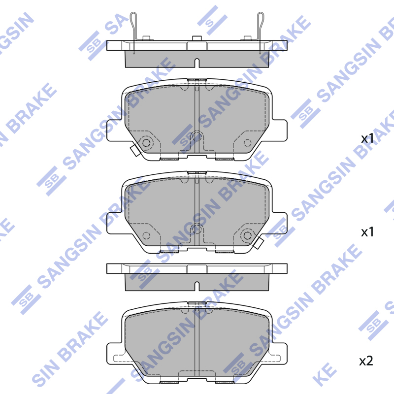 Передние тормозные колодки Sangsin SP2827