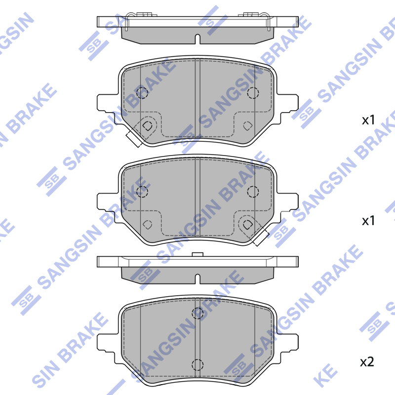 Передние тормозные колодки Sangsin SP2828