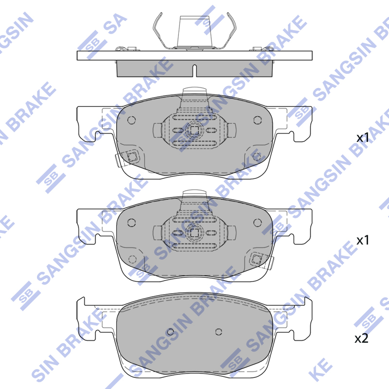 Передние тормозные колодки Sangsin SP2840