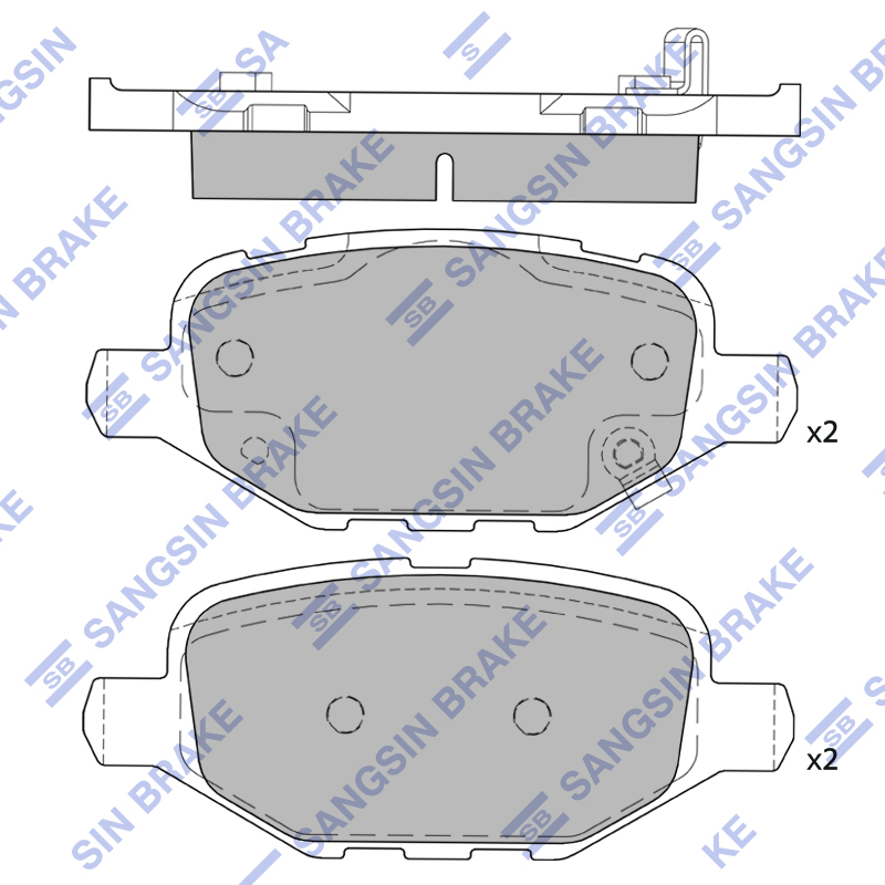 Передние тормозные колодки Sangsin SP2841