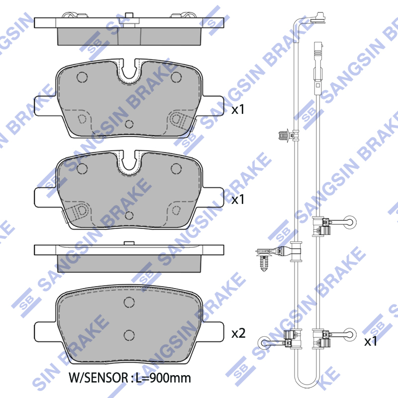 Передние тормозные колодки Sangsin SP2843