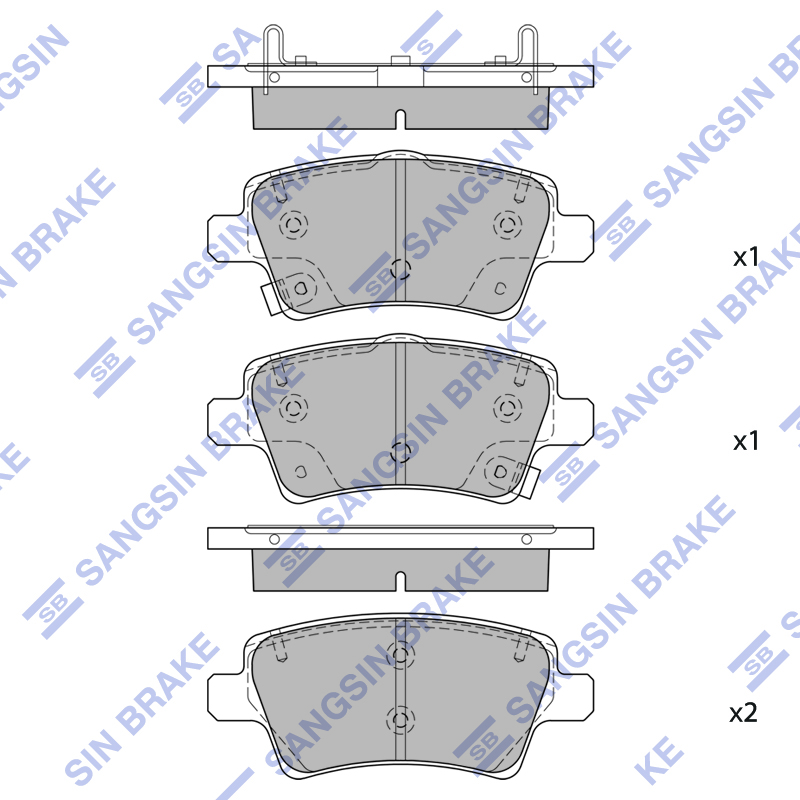 Передние тормозные колодки Sangsin SP2848